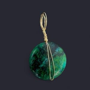 Chrysocolla Wire Wrapped Pendant
